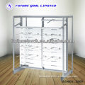 Chrome single hooks slat wall panel display